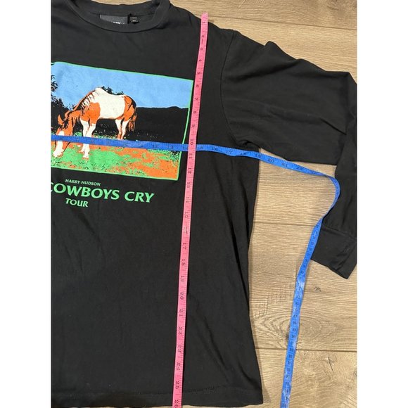 Harry Hudson Can Cowboys Cry Tour Black Concert Long Sleeve T-Shirt M - Picture 6 of 9